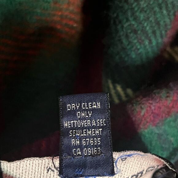 Vintage Ralph Lauren Plaid Wool Coat Made in USA - Picture 7 of 9